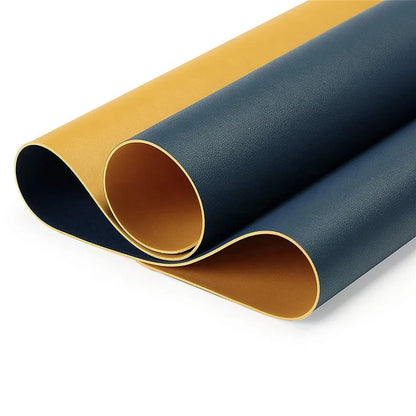 PU Leather Mousepad Yellow and Navy (90 by 40 cm)
