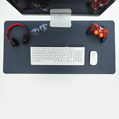 PU Leather Mousepad Yellow and Navy (90 by 40 cm)