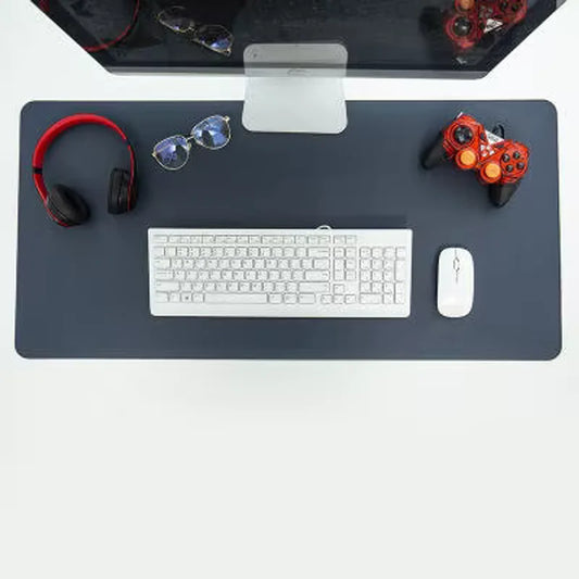 PU Leather Mousepad Yellow and Navy (90 by 40 cm)