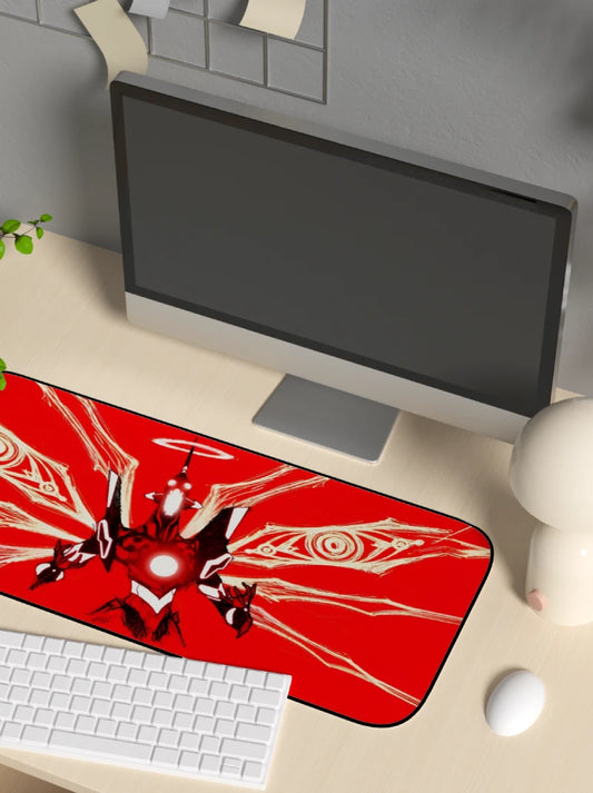 neon genesis evangelion third impact red mousepad size 70 by 30 cm