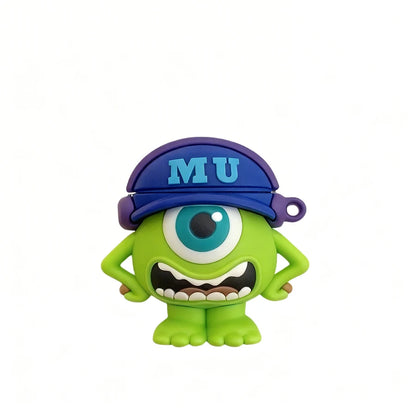 Green character with a blue cap on a white background