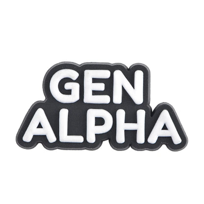GEN ALPHA logo with white text on a black background
