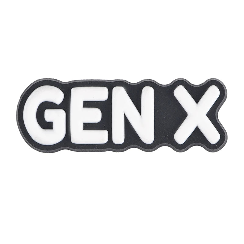 Black and white 'GEN X' logo on a white background