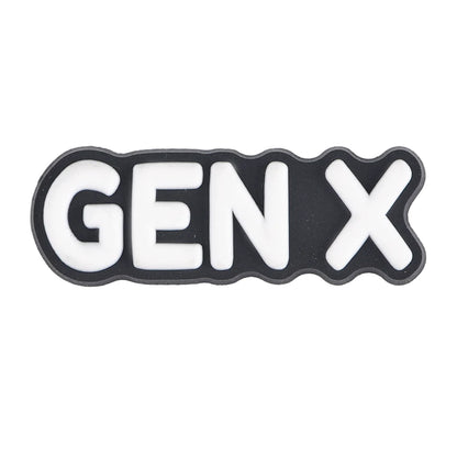 Black and white 'GEN X' logo on a white background
