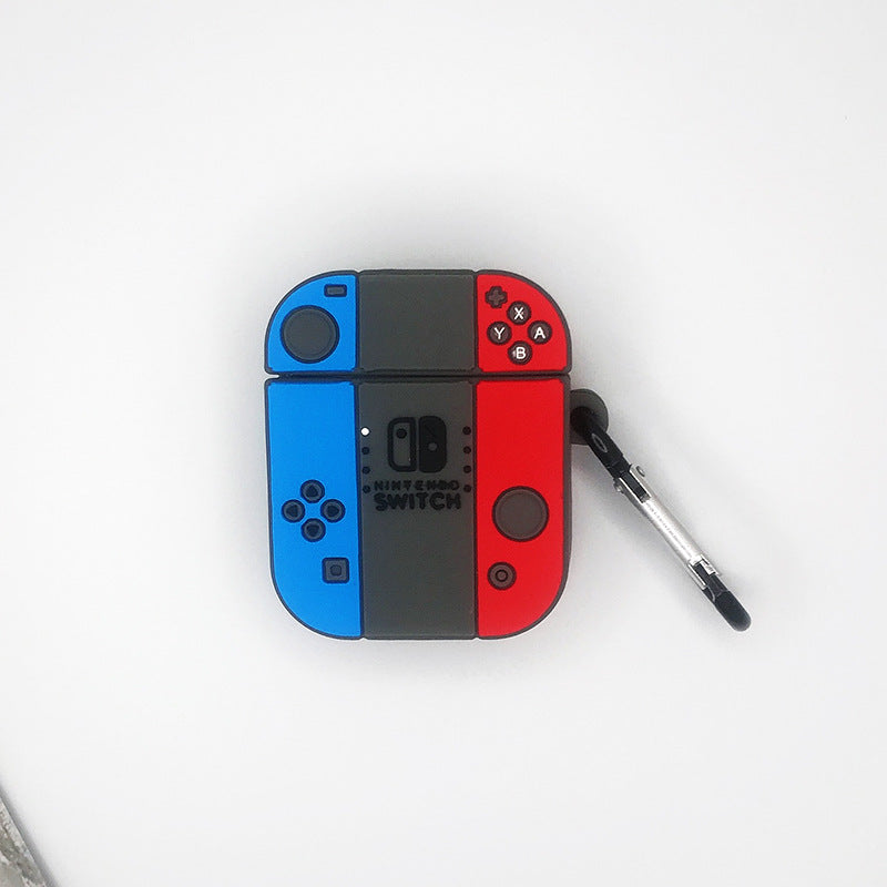 Red, blue, and black gaming controller case with 'Nintendo Switch' branding on a white background
