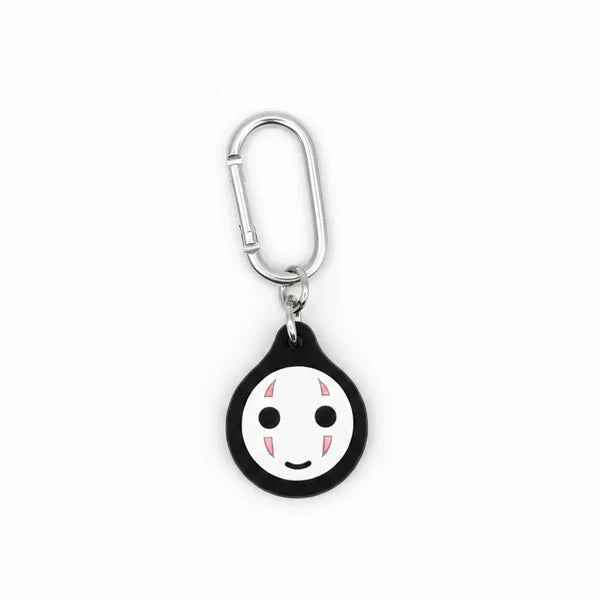 Keychain with a face design on a white background