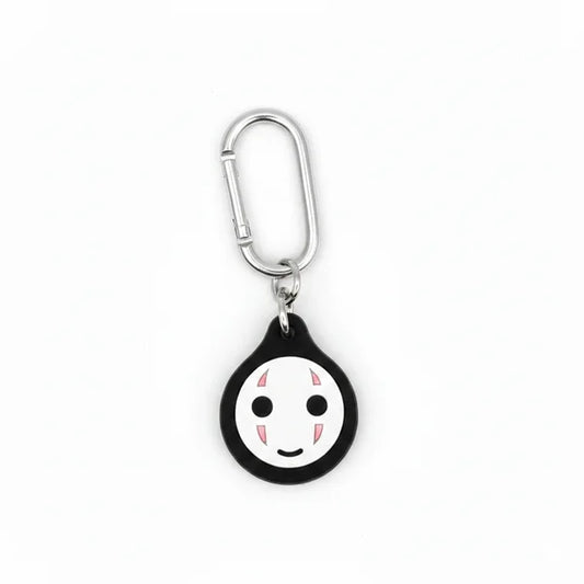 Keychain with a face design on a white background