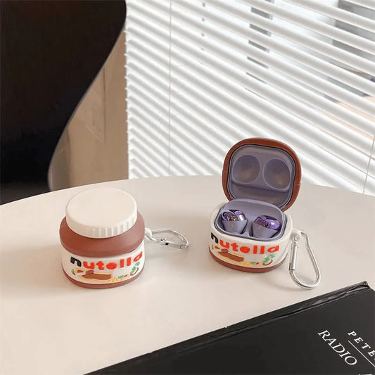 3D Nutella Jar Cover for Galaxy Buds Live and Galaxy Buds 2 and Galaxy Buds 2 Pro and Galaxy Buds FE and Galaxy Buds Pro