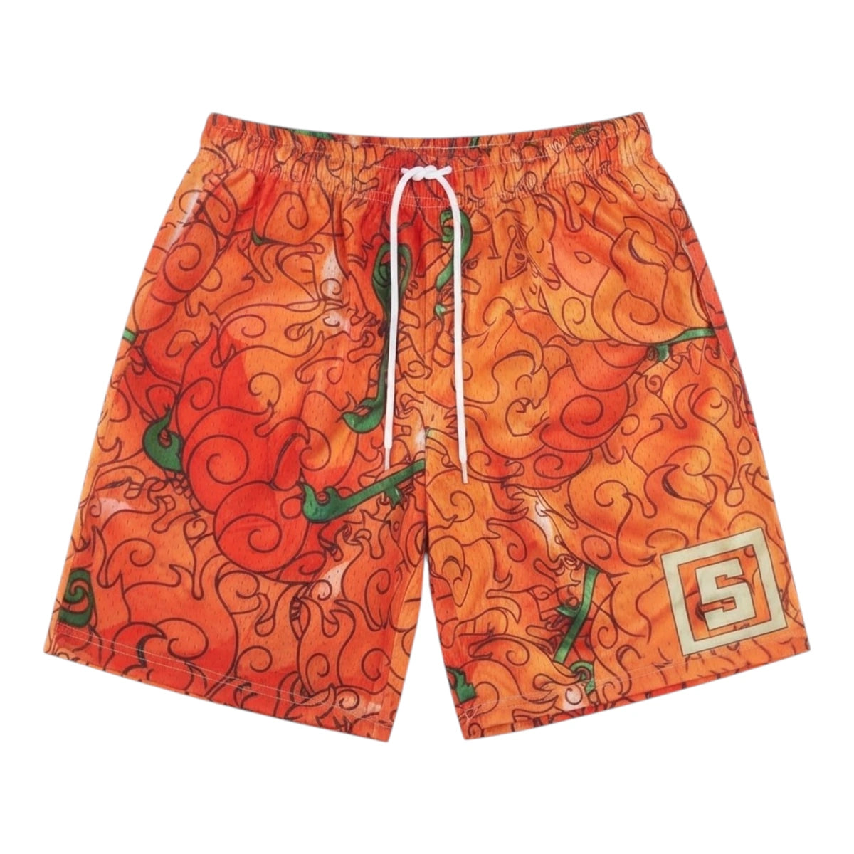 flame flame devil fruit orange shorts from inkbee store lebanon