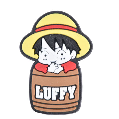 One Piece Luffy Zoro Ace Gear 5 uffy Straw Hat Logo Flame Fruit Gum Gum Devil Fruit Croc Charms for Crocs | Jibbitz