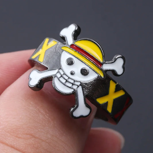 One Piece Straw Hat Crew Adjustable Metal Alloy Ring