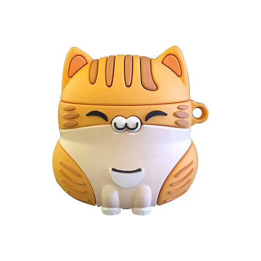 Orange Cat Case for Apple Airpods