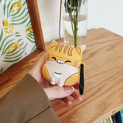 Orange Cat Airpods 4 Case