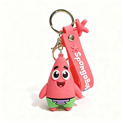 Keychain with Patrick Star character from SpongeBob SquarePants on a white background