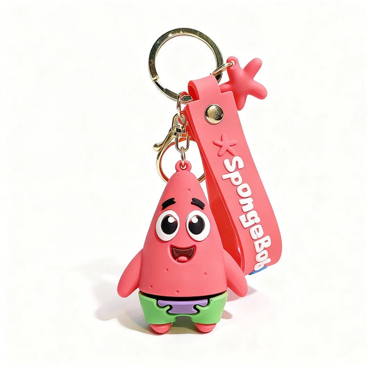 Keychain with Patrick Star character from SpongeBob SquarePants on a white background