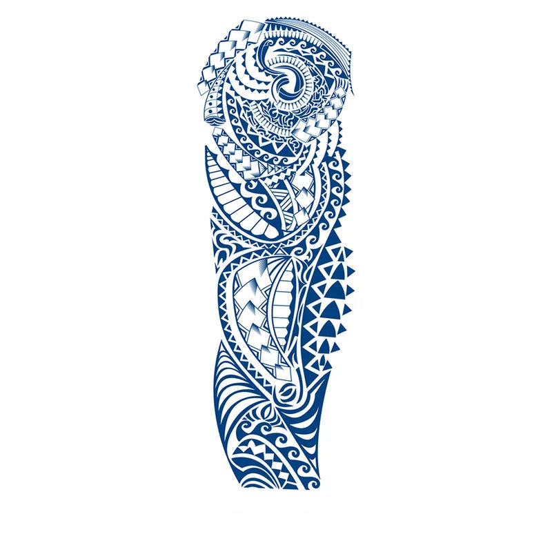 Patterns Arm Sleeve Semi-Permanent Jagua Tattoo