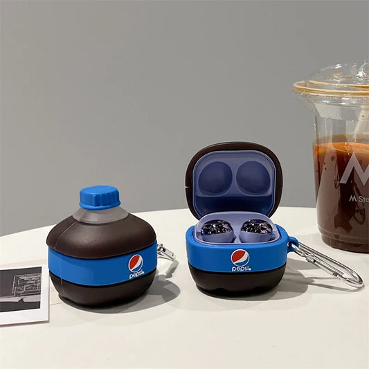 Pepsi Case for Galaxy Buds Live, Buds 2, Buds Pro, Buds 2 Pro, and Buds FE