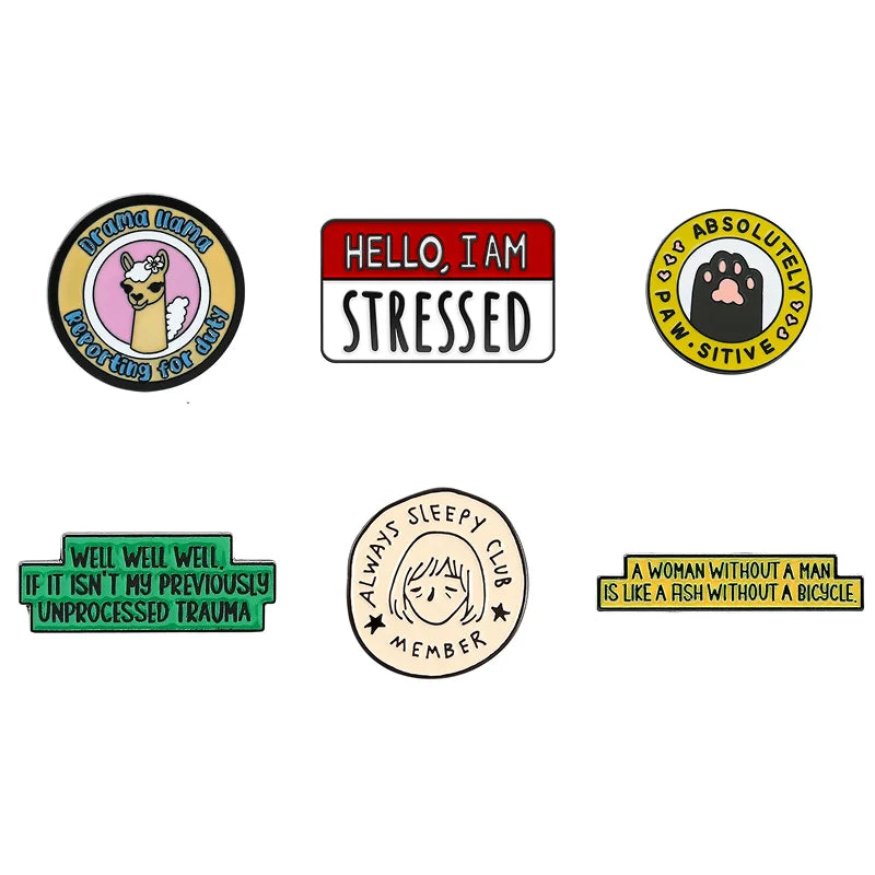 Phrases and Terms Enamel Pins