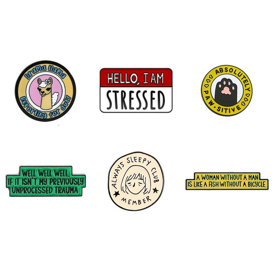 Phrases and Terms Enamel Pins