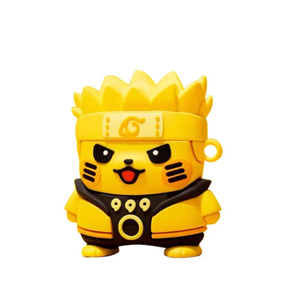 naruto with pikachu crossed over design for apple airpods pro 3rd generation
