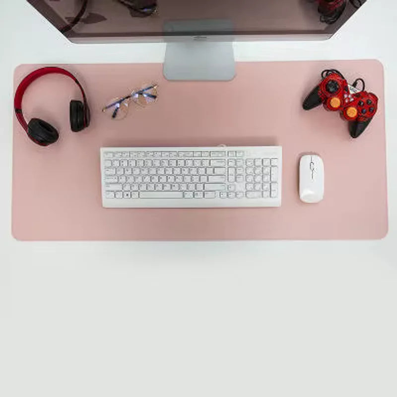 PU Leather Mousepad Pink and Silver (90 by 40 cm)