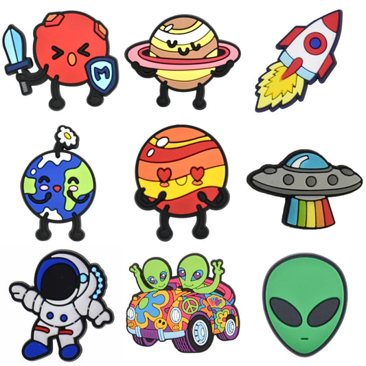 Solar System and Planets UFO Aliens Croc Charms for Crocs | Jibbitz