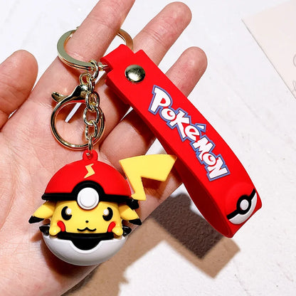 Pikachu Pokeball Pokemon 3d pvc keychain