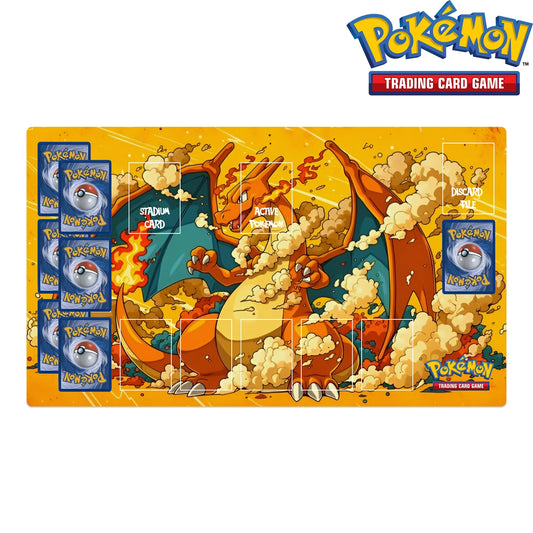 Pokémon trading card game packaging with Charizard illustration