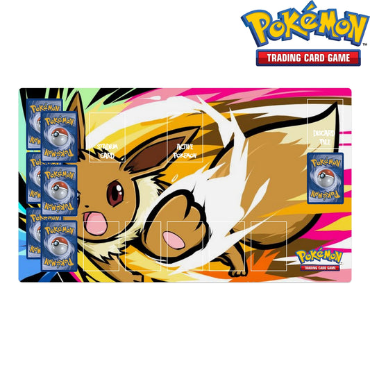 Pokémon trading card game packaging with Eevee illustration