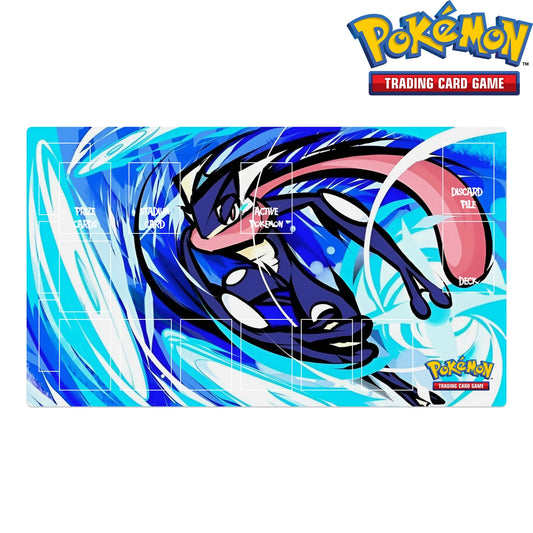 Pokémon trading card game playmat with a character design on a white background