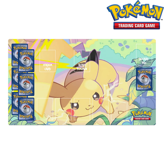 Pokémon trading card game packaging with a cartoon character holding an ice cream, featuring the Pokémon logo.