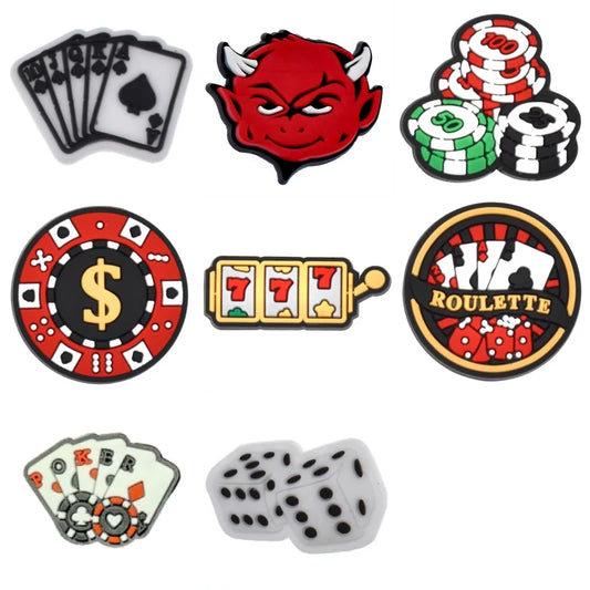 Poker Gambling and Cards Jibbitz Croc Pins - Crocs