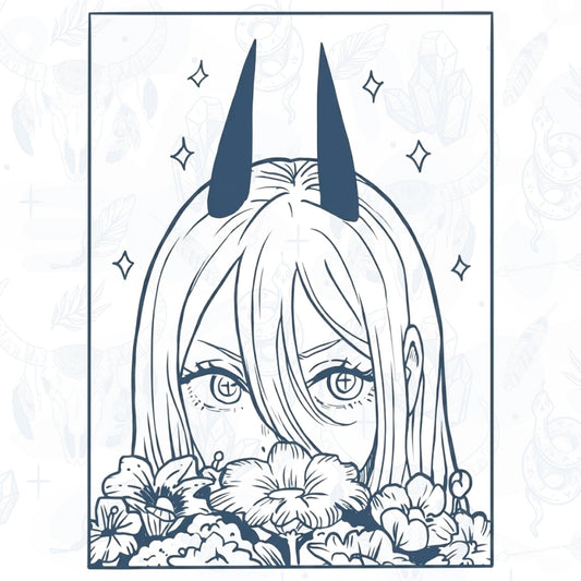 power from chainsaw man temporary tattoo from inkbee store lebanon
