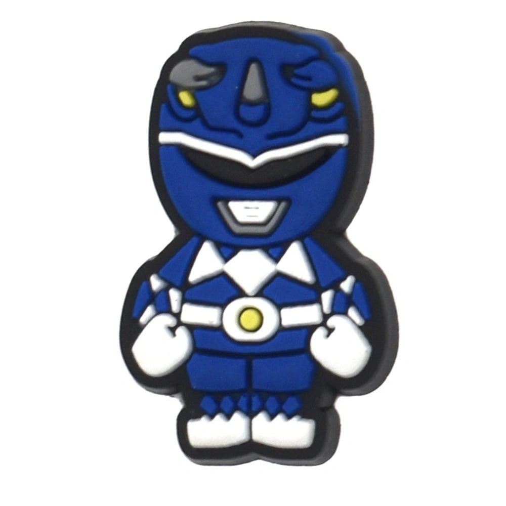 Blue Power Ranger character on a white background