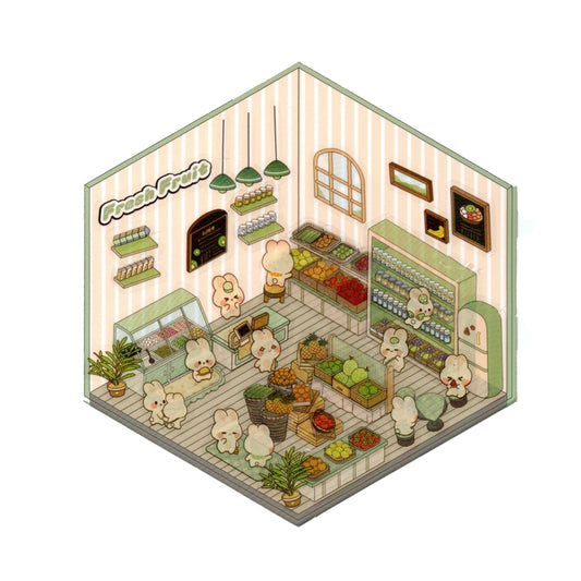 Rabbit Fruit Store DIY Sticker Set | Small | Easy