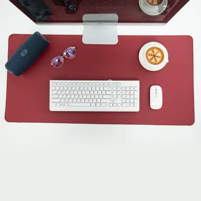 PU Leather Mousepad Black and Red (90 by 40 cm)