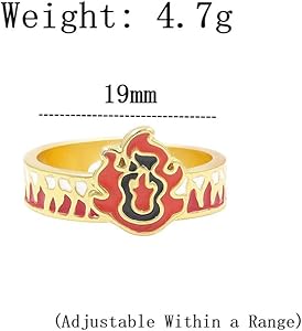 Demon Slayer Rengoku Collectible Ring | Adjustable Size | 18+ mm