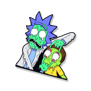 Lenticular Sticker - Rick and Morty Funny 3D Motion Sticker
