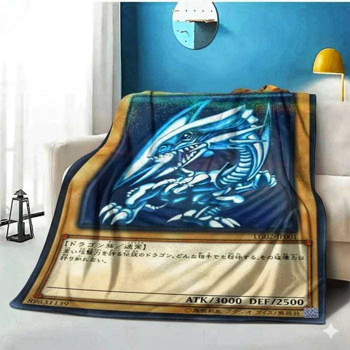 Blue Eyes White Dragon Blanket | 1.5 x 2.0 m | Cotton