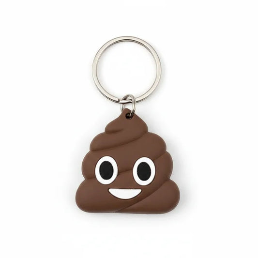 Poo Emoji Apple AirTag Case with Keychain