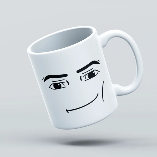 roblox man face meme mug design