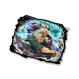Lenticular Sticker - Roronoa Zoro 3D Motion Sticker
