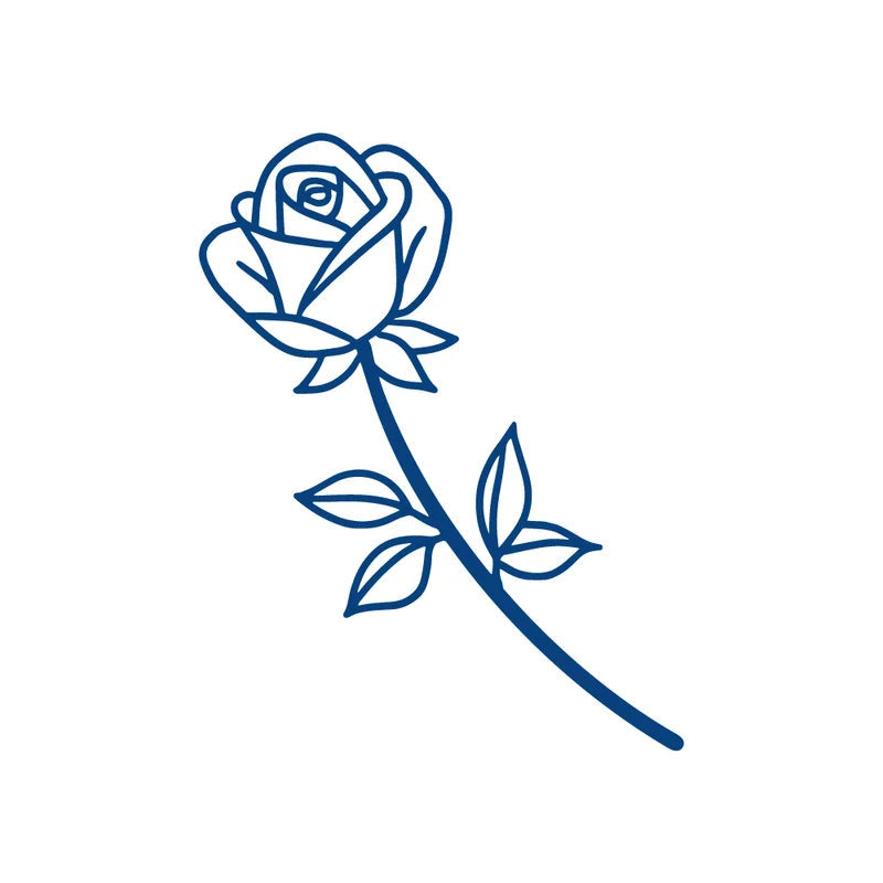 twisted rose semi-permanent jagua tattoo