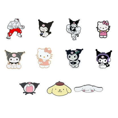 sanrio studio enamel pins hello kitty and kuromi