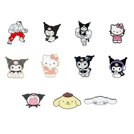 sanrio studio enamel pins hello kitty and kuromi
