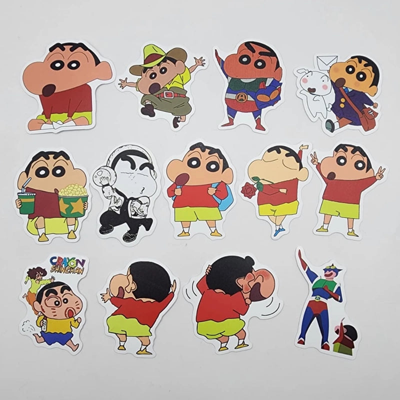 Set of cartoon character stickers on a white background