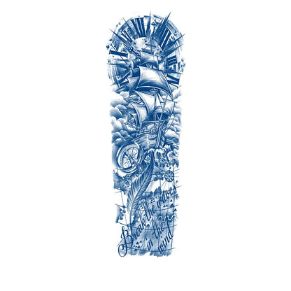 Sailing Ship Large Arm Sleeve Jagua Tattoo