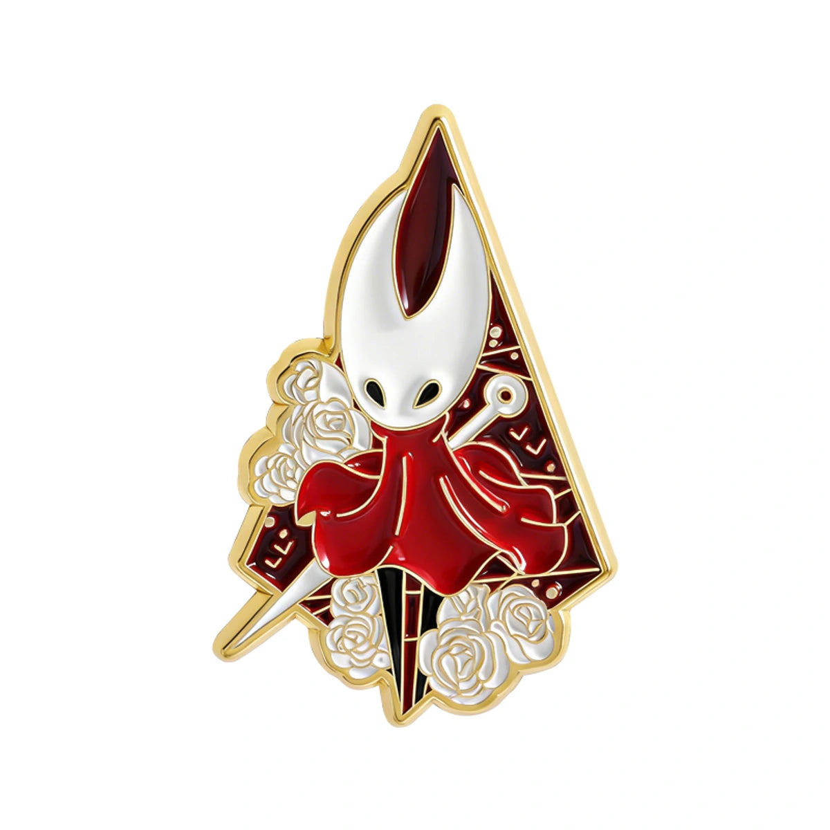 Pin with a character design on a white background