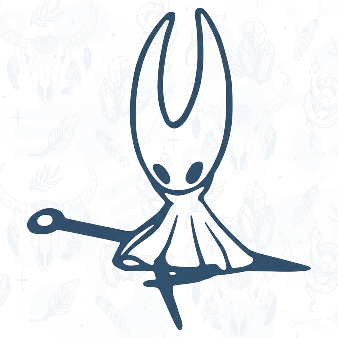 Blue alien-like creature icon on a light blue background