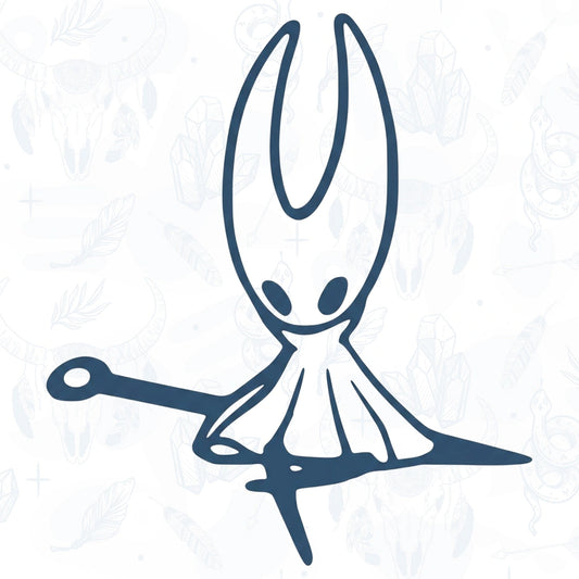 Blue alien-like creature icon on a light blue background